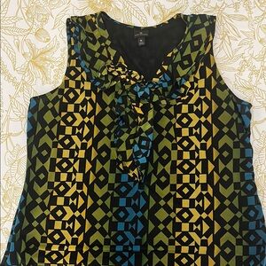 Worthington Geometric Patterned Sleeveless Top (XL) 🌻